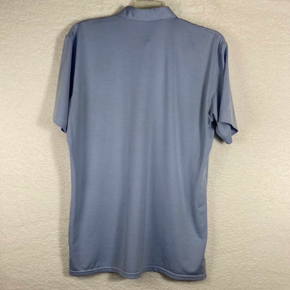 Holderness & Bourne Perkins Detroit Golf Club Polo Shirt Men L Blue White Stripe - Picture 4 of 9
